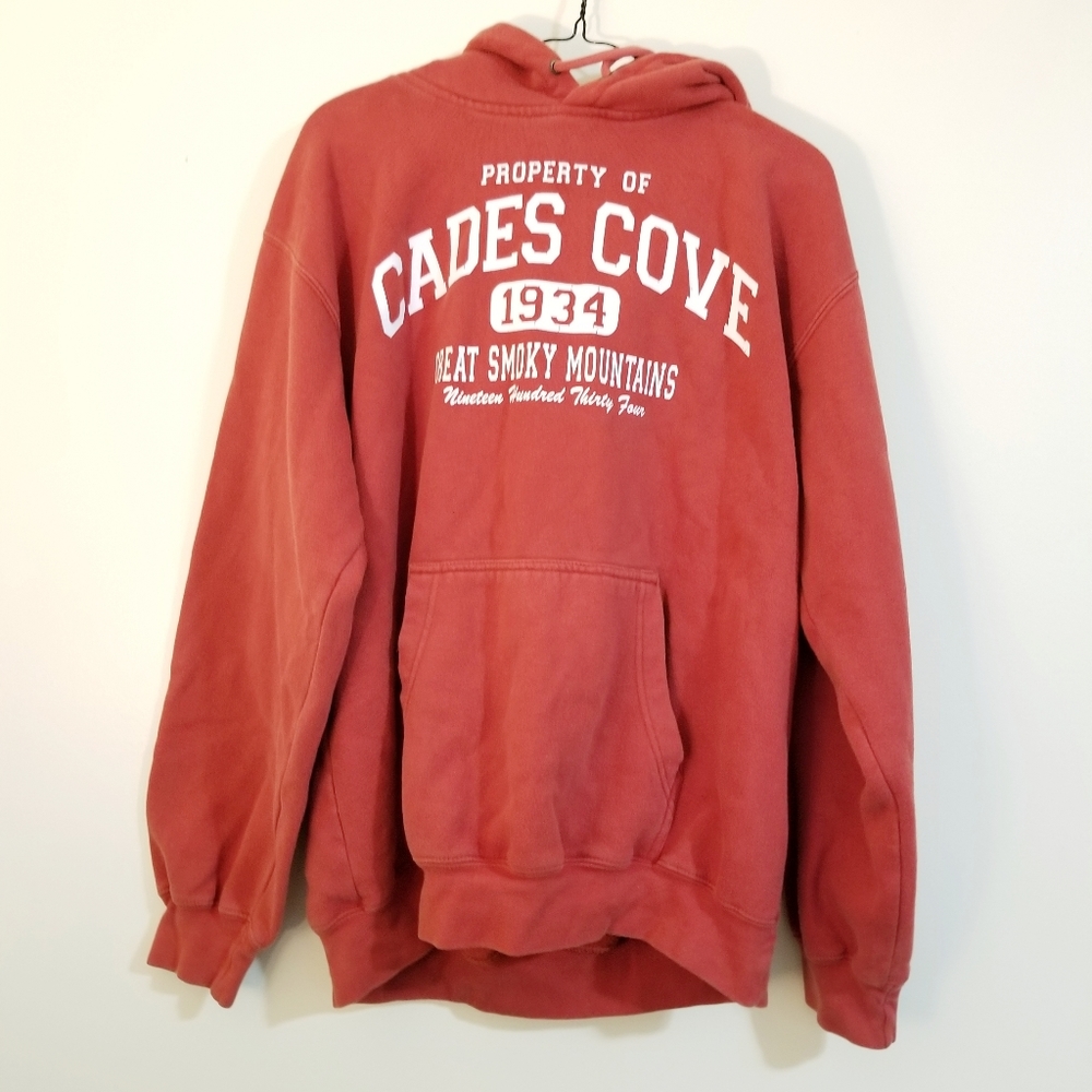 Copper Orange Cades Cove Hoodie, Size Large.